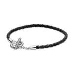 Pandora Moments T-bar pintas 925 sidabro odinis apyrankė Unisex apyrankė 591675C01 Box,17.5cm