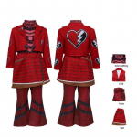 Descendants Piktojo Stebuklų &Scaron;alies Vaikų Cosplay Kostiumas Helovinui, Scenos Pasirodymui Kids 130