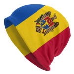 &Scaron;auni Moldovos vėliava Skullies Pupelės Unisex Moterys Žiema &Scaron;ilta Slouchy Beanie Skrybėlė Mezgimas Kapoto kepuraitė slidinėti One Size