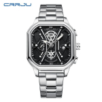 CRRJU Naujas odinis dirželis vyri&scaron;kas laikrodis 2313 plieninis dirželis laikrodis paprastas verslo asmenybės vyri&scaron;kas mada vandeniui