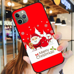 BS-14 Happy New Year Kalėdinis silikoninis dėklas, skirtas iPhone 15 14 Xiaomi POCO M6 F6 Redmi Note 13 12 13C 8 9 Samsung S24 S23 S22 S21 FE Pro Plus Ultra Redmi Note 10 Pro Max bedugnė