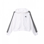 Adidas su trimis juostelėmis sportinis džemperis moterims Striukės Baltas IK8387 L