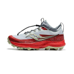 Saucony Peregrine 13 St Daugiafunkciniai Profesonalūs Žemakulniai Takų Bėgimo Batai Vyri&scaron;ki sportbačiai Pilki Raudoni S20840-105 43