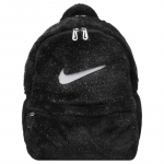 Nike Dideliems Vaikams Dirbtinio Kailio Kuprinė 11L Laisvalaikio FZ1330-010 juoda/balta