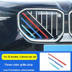 Skirta BMW X3 G45 2025 m. 3 vnt. Trijų spalvų sagtelės Priekinių grotelių grotelių juostelės sagtelių dangteliai Dekoracija Automobilio i&scaron;orės priedai Three-color buckle
