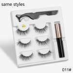 Magnetic Eyelashes 3D Mink Eyelashes Makeup Magnetic Lashes Eyeliner Pincetas rinkinys Natural False Lashes Short Faux Cils Style 11