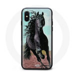 Coque Iphone XS max Frison Cheval Noir