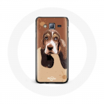Coque pour samsung galaxy Grand prime Basset Hound chien visage