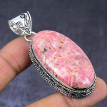 Rhodochrosite Gemstone 925 Steling Silver Jewelry Pendant 2.40 k3g33