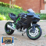 1/12 Kawasaki Ninja H2R Lydinio Lenktyninis Krosinis Motociklo Modelis Simuliacinis Žaislas Gatvės Motociklo Modelio Kolekcija Vaikų Dovanos juoda