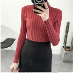 Madingi megztiniai su pusiau auk&scaron;tu kaklu Moteri&scaron;ki Rudeniniai Slim Fit Megztiniai Moteri&scaron;ki megztiniai Žieminiai ilgomis rankovėmis Laisvalaikio laisvalaikio moteri&scaron;ki mezginiai 24969 One Size balta