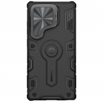 NILLKIN &bdquo;Samsung Galaxy S25 Ultra&ldquo; telefono dėklui &bdquo;CamShield Armor Prop&ldquo; magnetinės kameros apsaugos galinis dangtelis Samsung S25 Ultra juoda