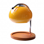 Aromatinė va&scaron;ko lydymo lempa Retro medinis padėklas stiklinis žvakių &scaron;ildytuvas lempa Miegamojo naktinis aplinkos ap&scaron;vietimas oranžinė