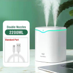 Naujas 2000 ml USB oro drėkintuvas dvigubo pur&scaron;kimo prievado eterinių aliejų aromaterapinis difuzorius Cool Mist Maker Fogger namų biurui Double Spray Port