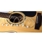 1 rinkinys 6 vnt., nikeliuoto plieno gitaros styga akustinei gitarai 6pcs