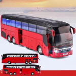Naujas 1/32 lydinio vieno sluoksnio autobuso automobilio modelio žaislai, liejamo metalo modeliavimo metalo verslo autobuso transporto priemonės garso &scaron;viesa, traukiama atgal vaikams dovanų žaislas raudona