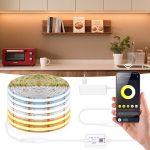 Belaidis Bluetooth APP valdymas Po spintelės LED &scaron;viesos juosta CCT 2700K-6500K Spalvos temperatūra Pritemdoma COB LED juosta virtuvei 2M
