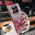 Drugelio formos sulankstomas stovas apyrankė telefono dėklas Samsung S25 S24 S23 S22 S21 S20 Plus FE Ultra S25 Edge blizgus smūgiams atsparus dangtelis For Samsung S10