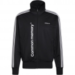 Adidas Originals Trefoil Dryžuotas Ra&scaron;tas Raidė Užsegama Užtrauktuku Sportinė Striukė Vyrams Vir&scaron;utiniai Drabužiai Juoda HC7133 XXL