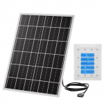 Saulės skydelio rinkinys lauko saugumui 15W 5V monokristalinis saulės 20000mAh LiFePO4 MPPT USB saulės skydelis saugumo kameroms Kameroms, Įkroviklis, Įmontuotas