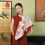 Gong Li Forbidden City Double-Sided Silk Scarf