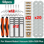 Suderinamas su Xiaomi X20 Plus / X20+, Xiaomi X10 Plus / X10+ Priedai Krep&scaron;iai Hepa Filtras &Scaron;luostė Pagrindinis &Scaron;oninis &Scaron;epetys Dalys