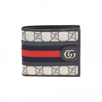 Gucci Ophidia Logotipo Juostelės Drobės Ir Odos Kortelių Laikiklis Piniginė Vyri&scaron;kos Piniginės Mėlyna Smėlio 597606-96IWN-4076 Shopping Bag Set(Basic Set+Shopping Bag)