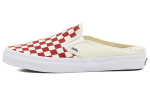 Vans Slip on Mules Žemi Kateboard avalynė Unisex Raudona Balta Languota VN0004KTTLF1 40.5
