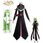 Code Geass C.C.. Juodojo Riterio Uniforma Cosplay Pilnas Rinkinys, Anime Antrinio Personažo Vaidmenų Kostiumas Moterims S balta