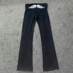 Hip Hop Moteri&scaron;kos Kelnės Gatvės Punk Rock Seksualios Slim Chic Raidžių Spaudinys Vintage Y2K Emo Mergaitėms Mielos Harajuku Tight Bottoms Kelnės S gray