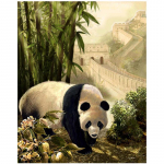 Pilnas 5D &bdquo;pasidaryk pats&ldquo; deimantinis paveikslas &bdquo;Animal Panda&ldquo; deimantinis siuvinėjimas kryželiu namų dekoras, rankų darbo dovana 25x30cm