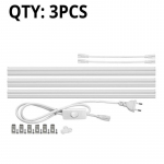 &Scaron;viestuvai virtuvei T5 6W 10W vamzdinė juostinė lempa 2835 SMD LED 85-265V led lempa Miegamojo apdaila Mygtukas Jungiklis &scaron;viestuvas Su EU ki&scaron;tuku 57CM 3PCS