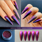 Red Mirror Powder Chrome Platinum Pigment Nail Art Glitter Christmas Mermaid Gel raudona