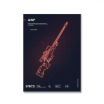 Žaidimo plakatas Cs kovos su terorizmu neoninės lemputės AWP Snaiperio ginklo meno žaidimų kambarys Idealus pasirinkimas Žmogus urvas Žaidimo entuziastas Namų dekoravimas 21cm&times;30cm NoFrame