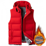 Vyri&scaron;ka liemenė striukė su gobtuvu Vyri&scaron;ka žieminė &scaron;ilta striukė be rankovių Vyri&scaron;ka laisvalaikio liemenė Tvirta liemenė storinanti Veste Homme 6XL 8XL 10XL 10XL