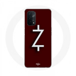 Coque pour Oppo A54 5G Ozark Saison 4 Logo Z Blanc Fond Rouge