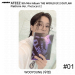 ATEEZ 9-asis mini albumas THE WORLD EP.2 OUTLW Platform Ver Official Photocard 1 2 3 Wooyoung - Photocard2 #1
