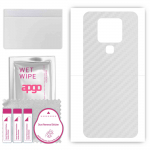 apgo Protective Skin Sticker for the back compatible with Tecno Camon 16 SE, Wrap Film, Foil, Vinyl - Pattern Transparent Carbon