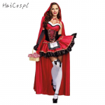 Kalėdų Raudonkepuraitės Kostiumas Deluxe Siuvinys Seksuali Suknelė Karnavalinis Kostiumas Cosplay Helovinas Kalėdos Mergvakaris Karnavalinis Kostiumas xxl