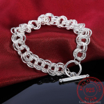 Fashion Bracelet 925 Sterling Silver Link Chain Europe Style Jewelry For Women Girls Charm Bracelets Wedding Jewelry sidabras