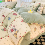 Žiemos pieno flanelės 4 dalių rinkinys Flange Plus Flannel Paklodės Paklodės Kepurės Lova 3 dalių rinkinys 1.2m