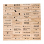 48 vnt. / rinkinys Statybinis blokas, griūvantis bok&scaron;tas, gėrimų žaidimas medinis kelių žaidėjų žaidimas suaugusiems, interaktyvus, plytų klojimas, gėrimo žaidimas, naktinis vakarėlis, reikmenys