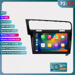 Hizpo Hizpo 10.1 Carplay 4G 2 Din Android 13 Automobilio radijas Volkswagen Golf 7 2013 - 2017 Juodos pilkos spalvos Vaizdo grotuvas GPS DSP I&scaron;manusis Autoradio RDS P2CP B 4Core 2G 32G
