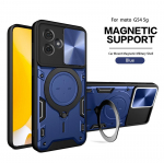 Dėklas Motorola Moto G54 5G 2023 Automobilinis žiedo stovas Slankiojantis kameros apsaugos telefono dėklas Moto G54 G 54 XT-2343-1 &Scaron;arvuotas galinis dangtelis For Moto G54 5G mėlyna