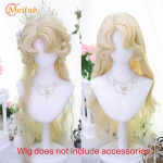 Sintetinis ilgas ombre spalvingas Cosplay perukas Lolita Harajuku su kirpčiukais Natūralūs banguoti Helovino rožiniai purpuriniai mėlyni kasdieniai perukai 14