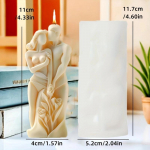 3D rožių poros žvakės silikoninės formos vyrams ir moterims, apkabinančioms porą, apkabinančioms žvakės formą, vestuvių dekoras, Valentino dienos dovanų dervos formos
