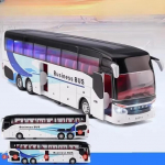 Naujas 1/32 lydinio vieno sluoksnio autobuso automobilio modelio žaislai, liejamo metalo modeliavimo metalo verslo autobuso transporto priemonės garso &scaron;viesa, traukiama atgal vaikams dovanų žaislas balta