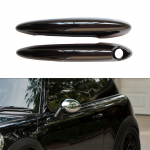 2x Durų Rankenos Dangtelis BLIZGUS JUODAS MINI Cooper S R50 R52 R53 R55 56 57 58 59 R61