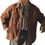 Amerikieti&scaron;ka retro džinsinė striukė Laisvo kirpimo vyri&scaron;ka, stilinga darbo striukė XXXXXL