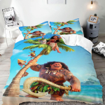 Moana pledo užvalkalų komplektas Antklodė Lovos Patalynė 3D Vaikų Patalynės Komplektas 3 Dalys 1 Antklodės Užvalkalas Karali&scaron;kas Dydis EU Single(135*200cm)3pcs